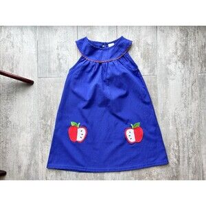 Los Angeles Boutique A-Line Back To School Apple Applique Picture Day Dress 7